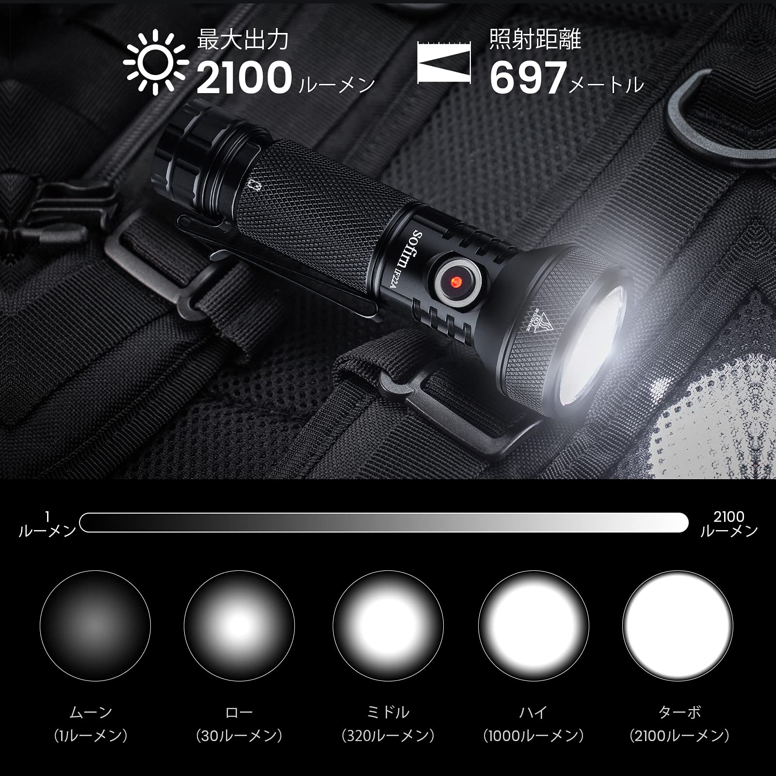 SOFIRN IF22A LED フラッシュライト ハンディライト　冬季カスタム Amazon.co.jp: Sofirn IF22A 懐中電灯 LED USB充電式 フラッシュライト